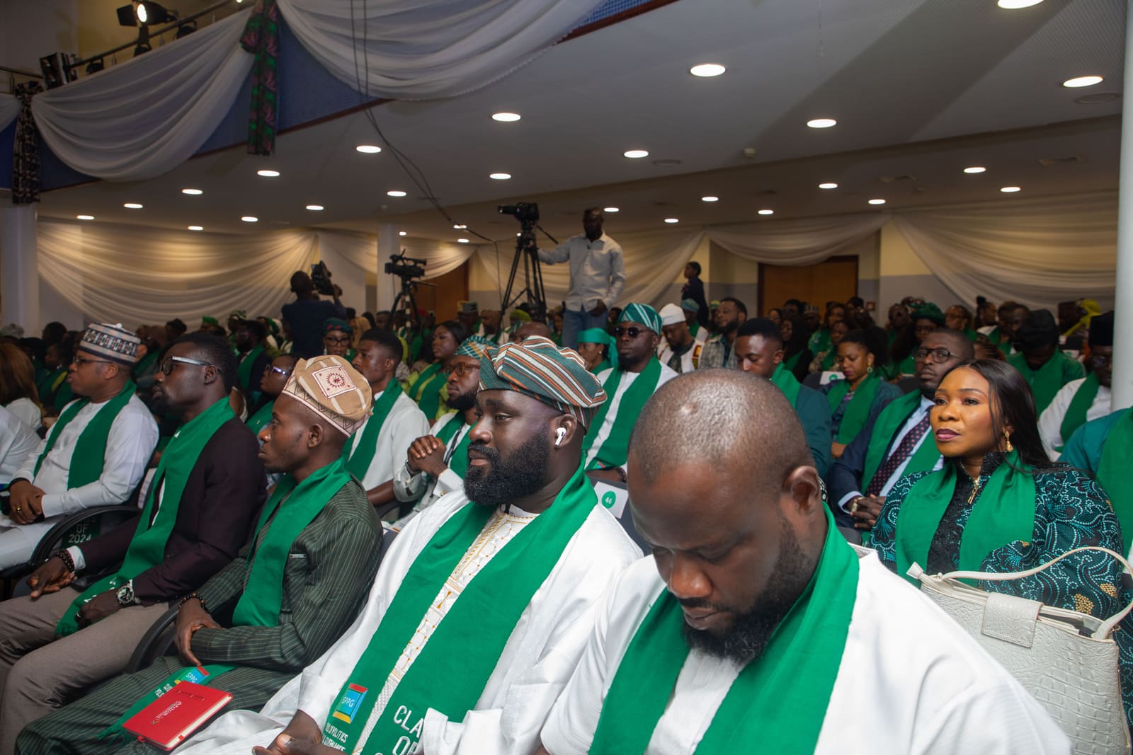 SPPG Nigeria graduands in their green stoles at the graduation ceremony
